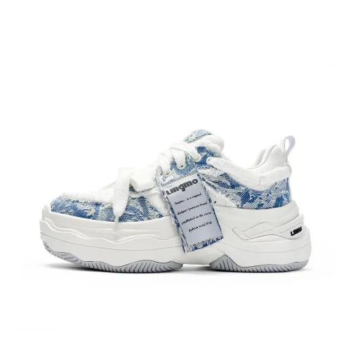 LINGMO Casual Shoes Unisex Low Top White, Blue, Gray