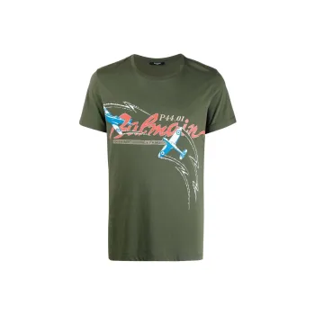 BALMAIN T-Shirts Men Green