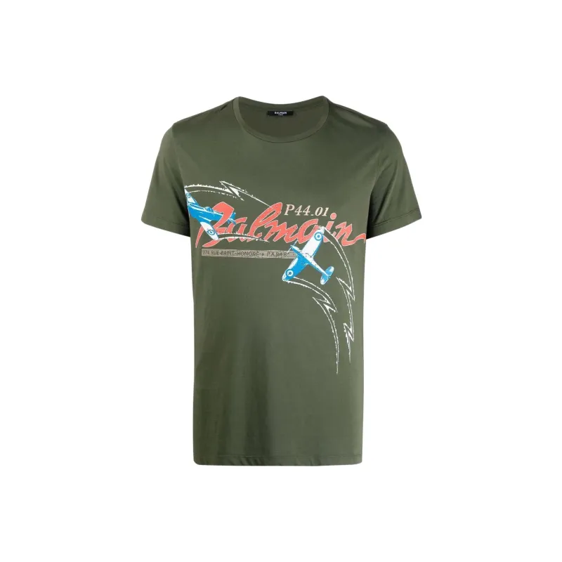 BALMAIN T-Shirts Men Green-0