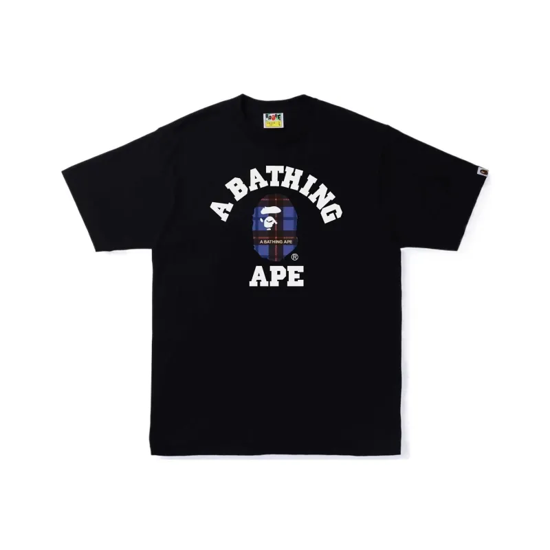 Bape Logo Check College Tee-0