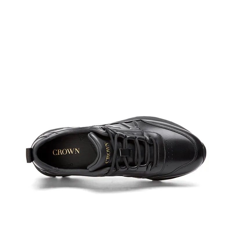 CROWN Low Top Casual Shoes Men's Black-2