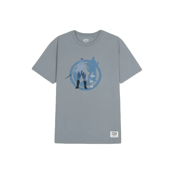 UNIQLO/UNIQLO X Marvel Co branded Series T Shirts Unisex Sky Gray-0