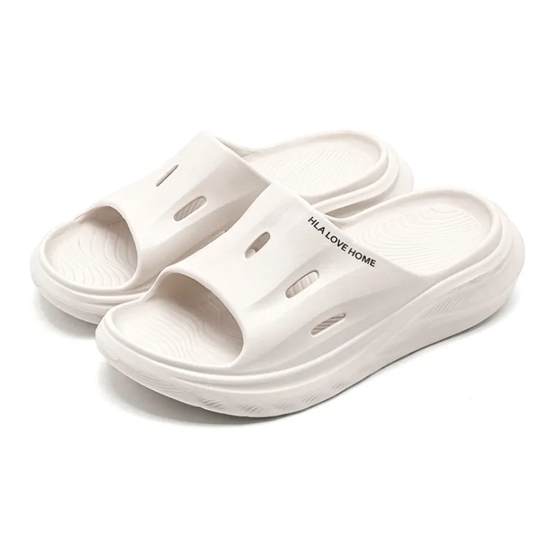 HLA Summer Indoor Slippers Platform Height Increasing Lightweight Home Unisex Slippers-17