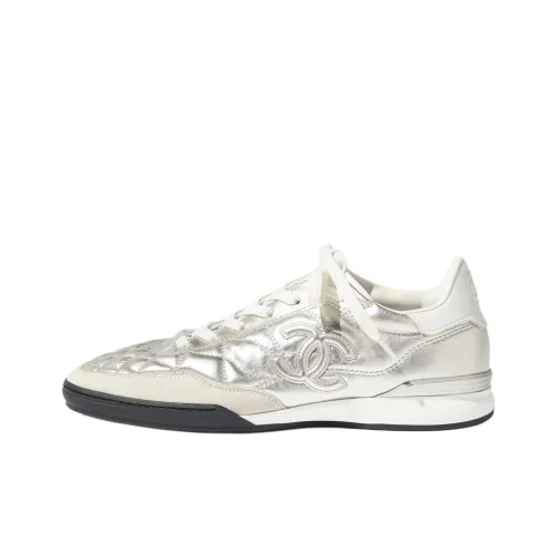 CHANEL 25S Low Top Casual Shoes Women's Silver
