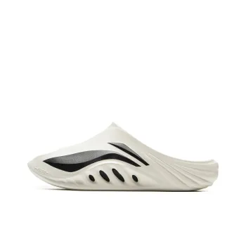 LiNing SOFT SLIPPER Slip Resistant Abrasion Resistant Slide Slippers Unisex White Black
