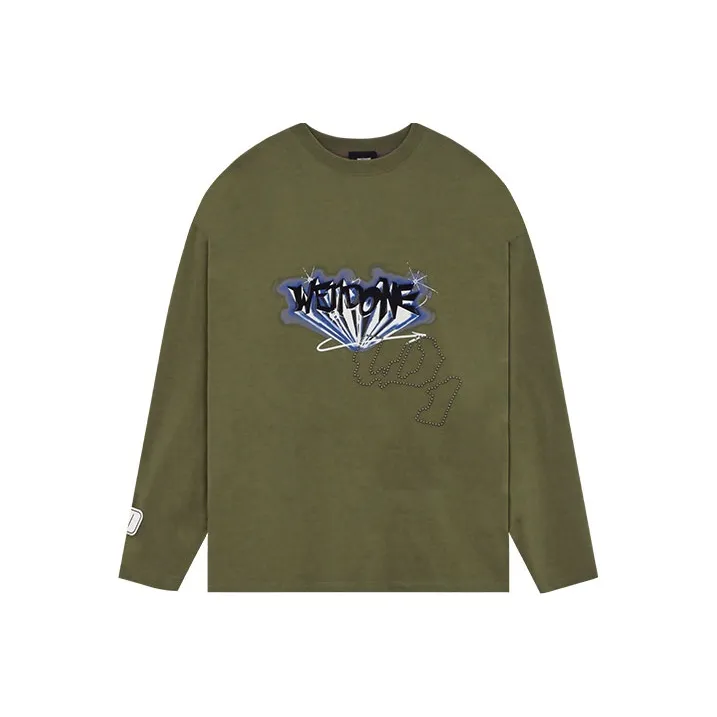 WE11DONE T Shirts Unisex Olive Green-0