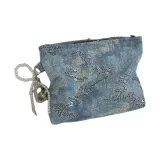 Denim Light Blue+Pearl Chain