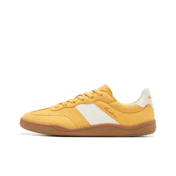 QIAODAN Abrasion Resistant Slip Resistant Low Top Skateboard Shoes Men's Marigold Ivory