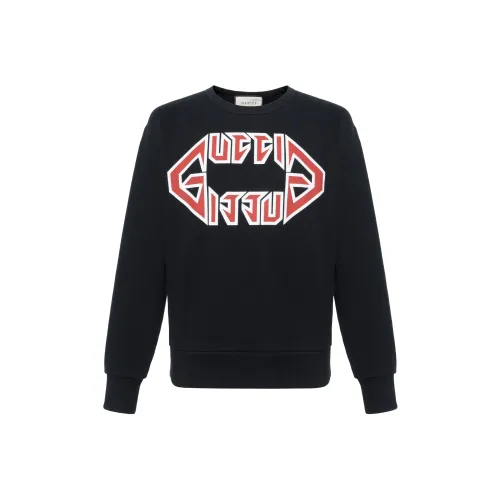 GUCCI Cotton Sweatshirt With Metal GUCCI Print