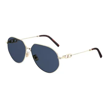 DIOR Metal Acetate Irregular Shape Sunglasses Men's Gold
