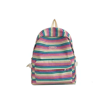 KAMLUI Nylon Backpack Regular Unisex Pink White/Fuchsia/Red Brown/Turquoise