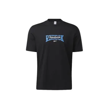 Reebok Drop Shoulder Sleeve T Shirt Unisex Black