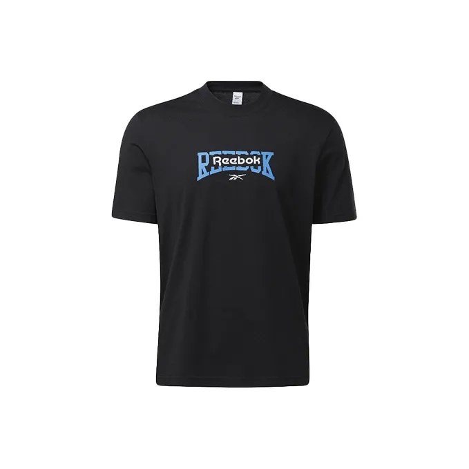 Reebok Drop Shoulder Sleeve T Shirt Unisex Black-0