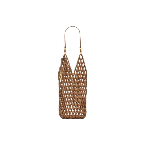 SAINT LAURENT Wooden Bucket Bags Shoulder Bags Women's Light Brown