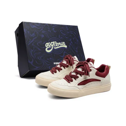 OUGLEMEN Slip Resistant Cushioning Impact Resistance Wear Resistant Low Top Skateboard Shoes Men's