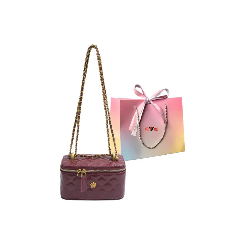 Yalu PU Shoulder Bag Women's Black/Red/White-7