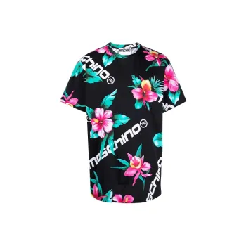 MOSCHINO Floral Printed Crewneck T Shirt