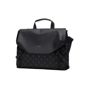 GOLF Fabric, Synthetic Leather One Shoulder Handbag Men's Black