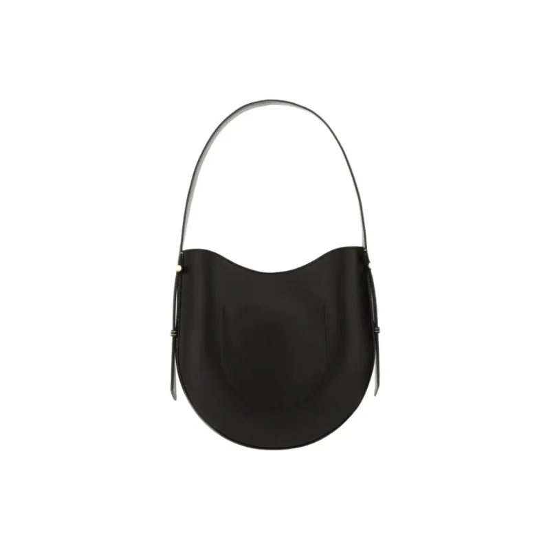 Victoria Beckham Calfskin Shoulder Bag Medium Size Women's Black-2