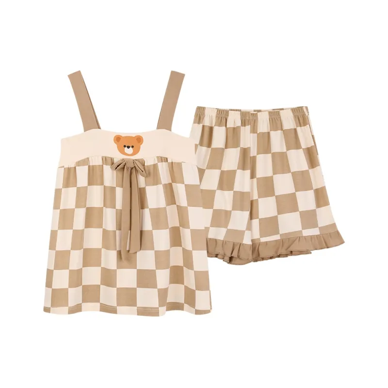 MADALLO Pajama Set Women's Light Brown-0