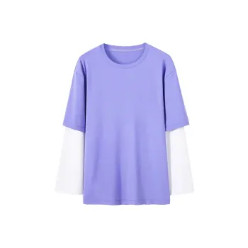 SUPIELD The Shield Of Light Series Drop Shoulder Sleeve T-Shirt Women's Purple & White