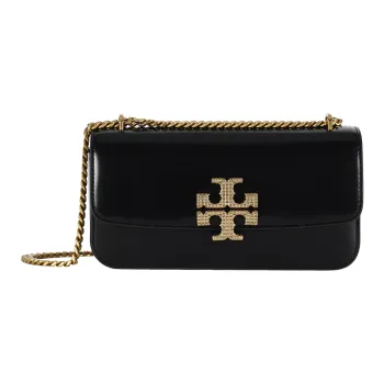 TORY BURCH Eleanor Cow Leather Portable Crossbody Bag Shoulder Bag Small Size Women's Black