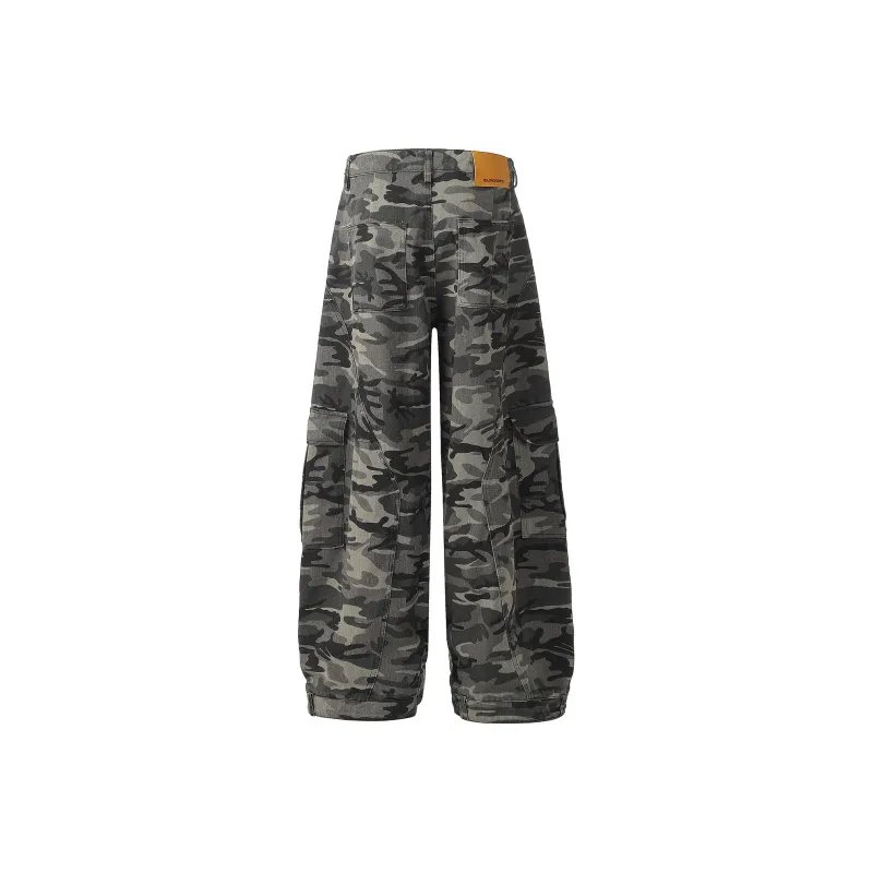 YINLEI Casual Pants Unisex Camouflage-1