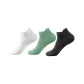 246199 Thin Ankle Socks 3 Pack (White/Light Green/Black)