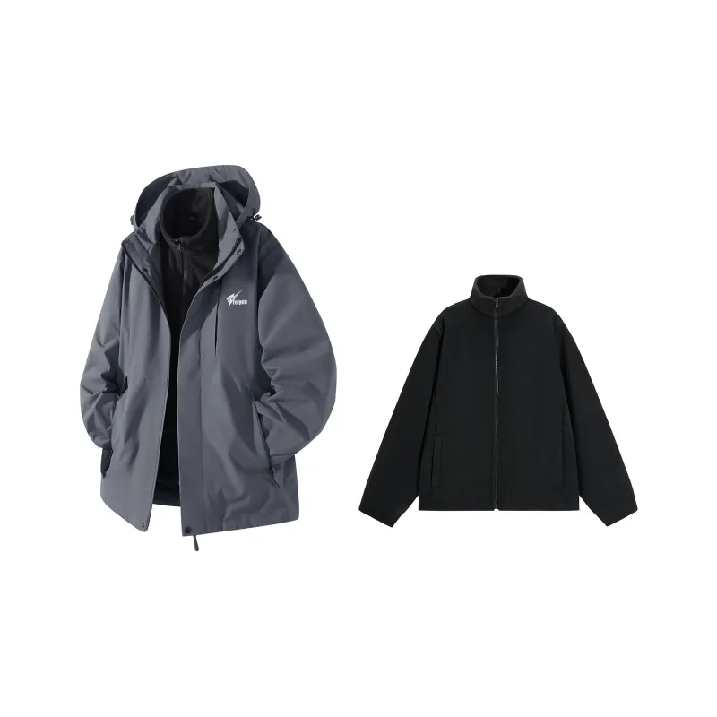 Feiyue Jackets Coats Unisex Glacier White Single Windbreaker Jacket-20