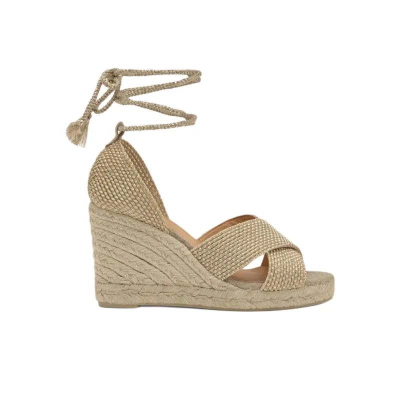 Castañer BECCA One Strap Sandals 7cm Women's Gold-1