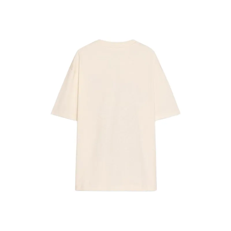 ZARA Drop Shoulder Sleeve T Shirt Women's Beige-1