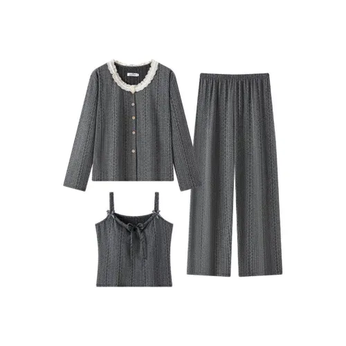 JINXU Pajama Set Women's Dark Gray