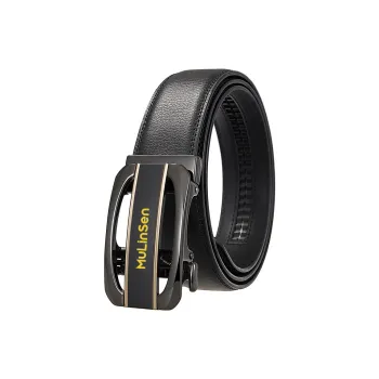 Mulinsen Cow Leather Belts Men's Width 3.5CM