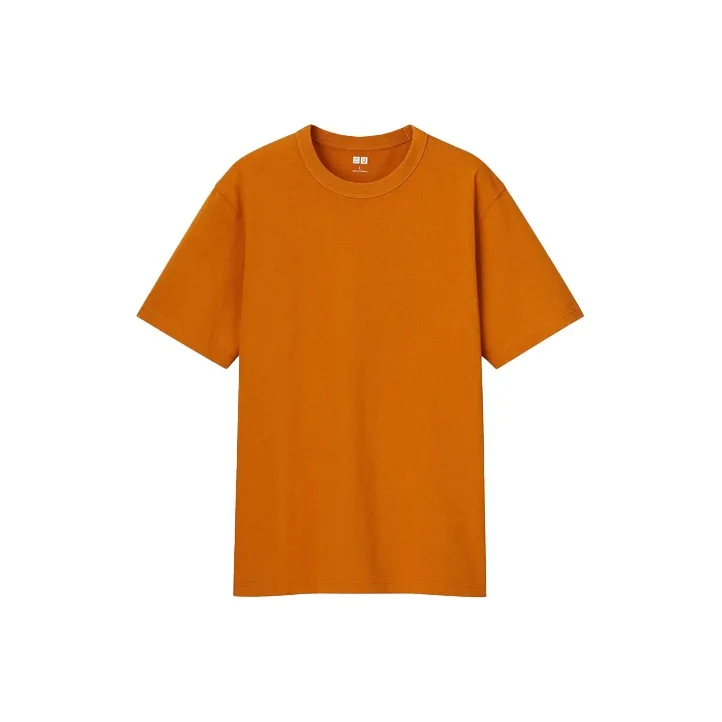 UNIQLO T Shirt Unisex Orange Brown-0