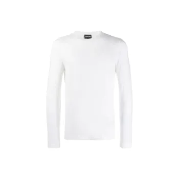 GIORGIO ARMANI Stretch Viscose Jersey Jumper With Crew Neck And Long Sleeves