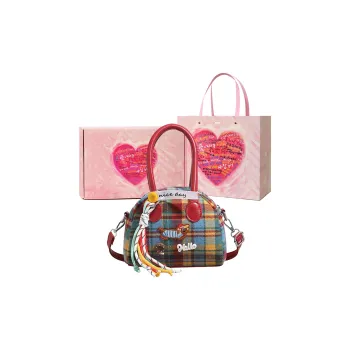 MINLUBAOLUO Woolen Bowling Bag Handbag Regular Women's Red