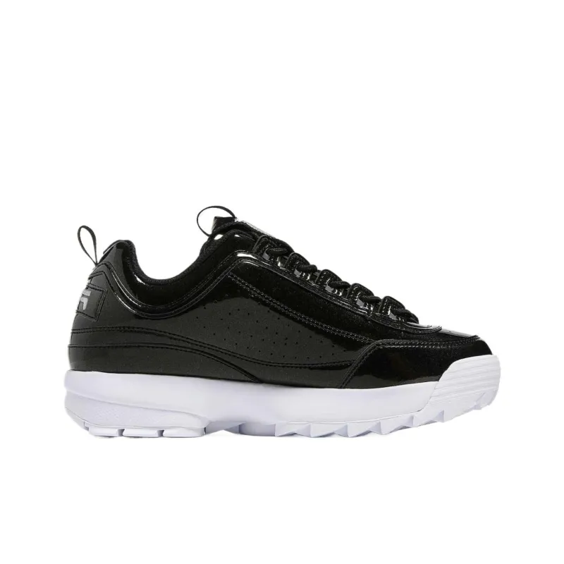 FILA DISRUPTOR II PREMIUM Low Top Casual Shoes Women's Black White-1