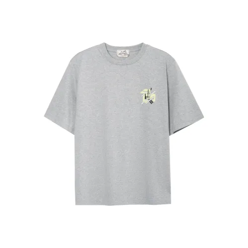 HERMES SS23 T Shirt Men's Light Gray