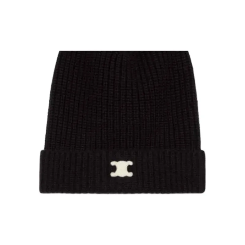 CELINE Triomphe Beanie In Heritage Cashmere-2
