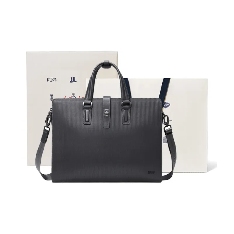 BVP Cow Leather Business Handbag Niche Advanced Multi Functional Crossbody Bag Men's-0