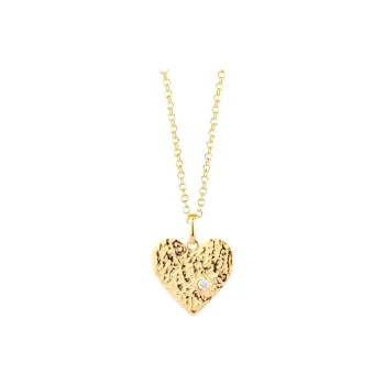 Radiant Stainless Steel, Cubic Zircon, Gold Necklaces Women's Gold