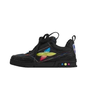 LOUIS VUITTON Skate Low Top Skateboard Shoes Men's Black