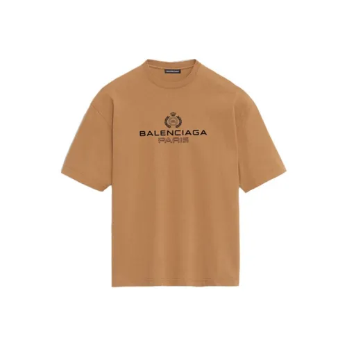 Balenciaga T-Shirt Regular Fit Men's Beige Yellow