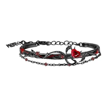 Masw Trendy And Cool Hot Girl Red Heart Zircon Bracelets Unisex