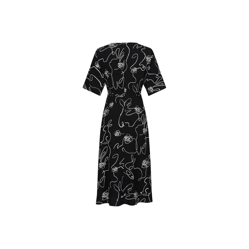JZ. ANNAKRO Short Sleeved Dresses Women's Heather Black-1