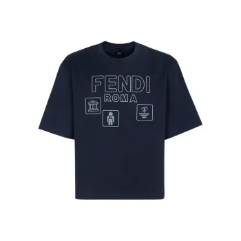 FENDI T Shirts Men Blue