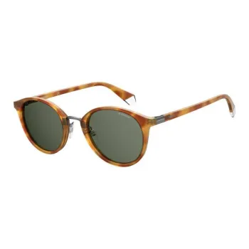 Polaroid Plastic Oval Sunglasses Men's Tortoiseshell