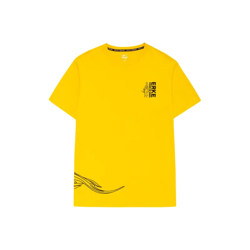 Erke King Of Glory Series T Shirt Men's Nuclear Yellow-0