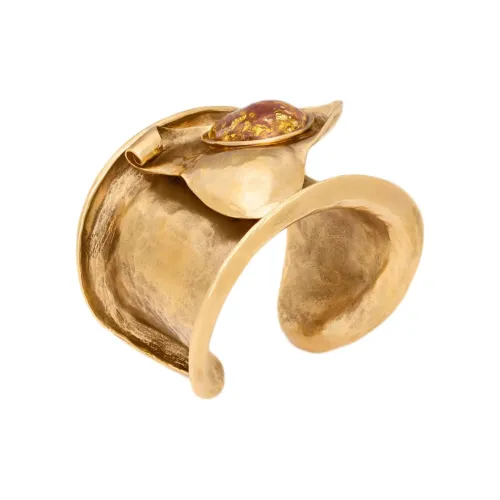 SAINT LAURENT Metal Bangles Unisex Gold