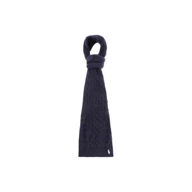 Polo Ralph Lauren Organic Cotton Knit Scarves Unisex Blue-3
